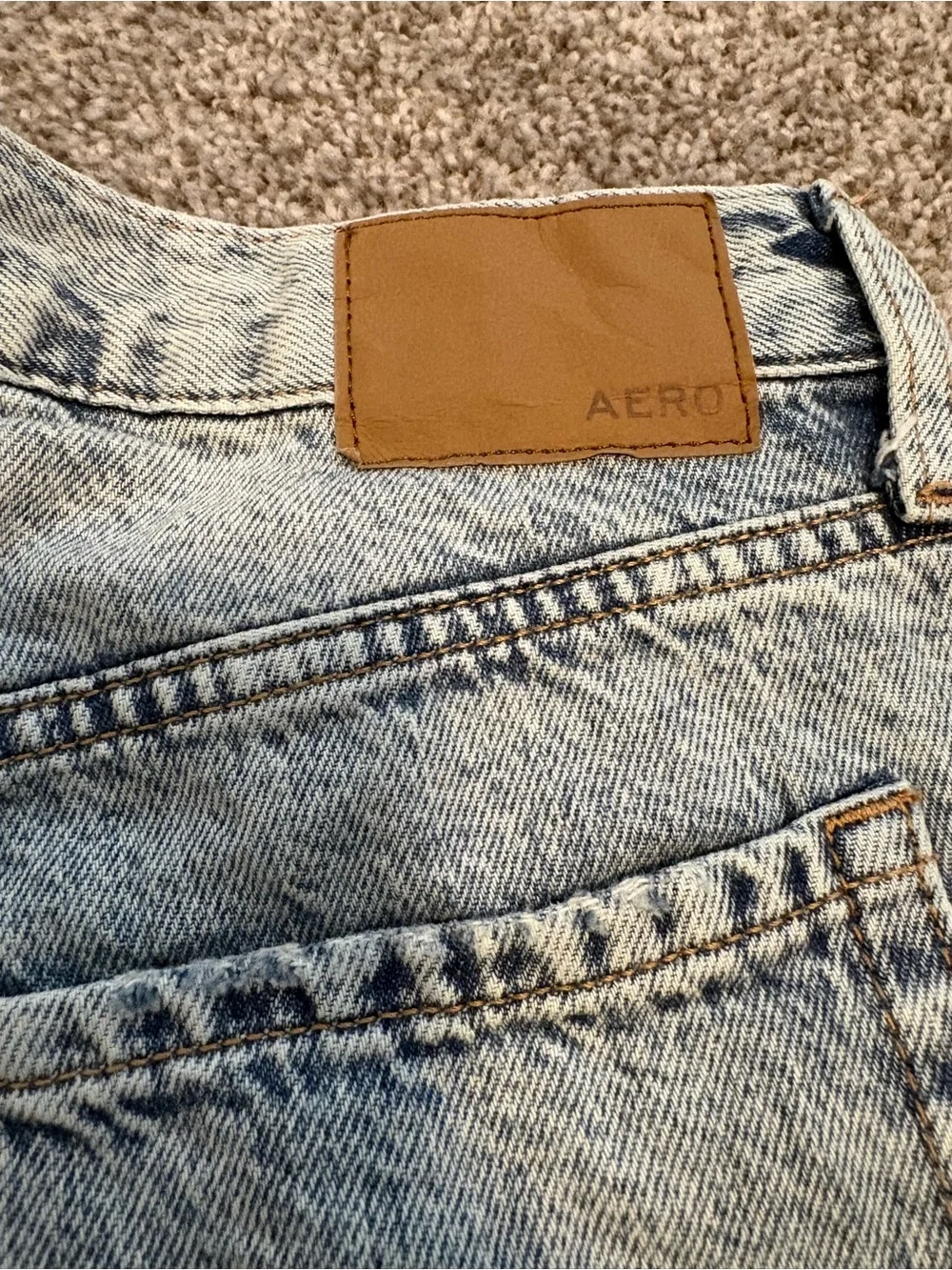 Aéropostale Women’s Baggy Light Wash Denim Jorts Distressed Size 00